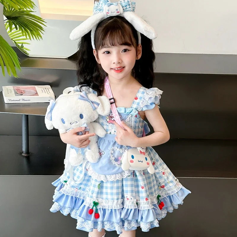 Sanrio Cinnamoroll Children's CosPlay Kuromi Dress Blue Girl Strap