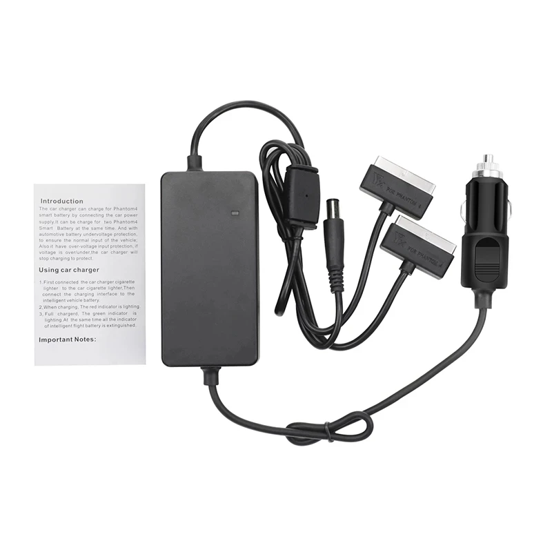 Chargeur Voiture 3-en-1 pour DJI Phantom 4 Pro/V2.0/RTK Batterie Drone