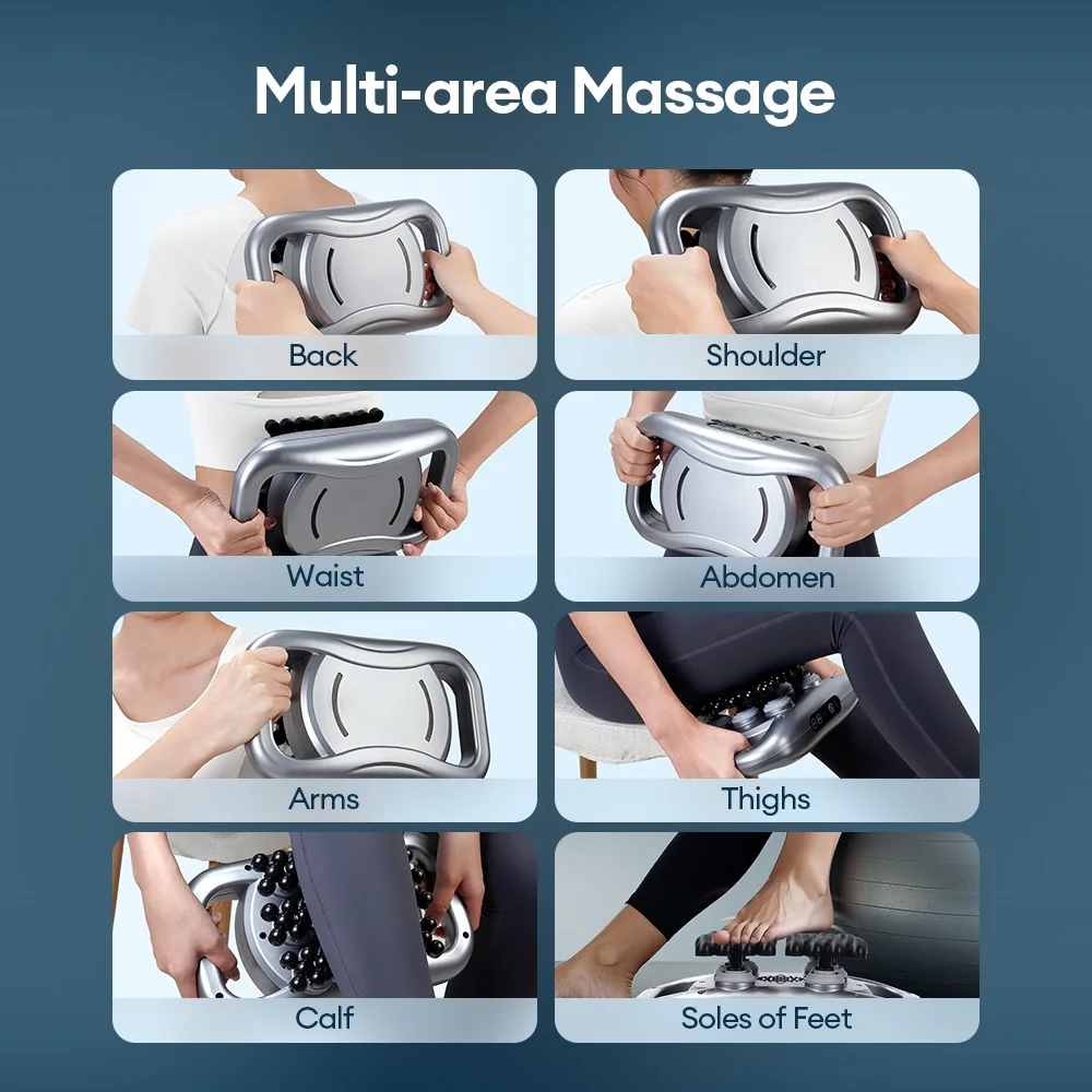 66-Head Electric Fascia Gun 9Gear Intensity High Frequency Vibration Body Massage Gun Back Waist Neck Massager Muscle Masajeador