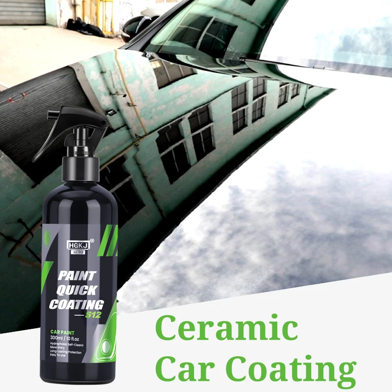HGKJ 300ml Crystal Ceramic Car Coating Polishing Auto Oleophobic Hydrophobic Coating Water Repellent Crystal Plating Spray car coating spray car coating agent