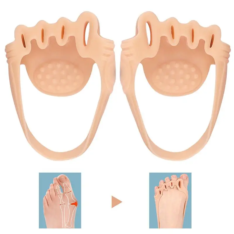 

Soft Toe Spacers Shock Absorbing Flexible Toe Spacers Thickened Toe Correctors for Toe Correcting Multipurpose Toe Correctors