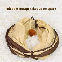 Foldable Easy-to-Store All-in-One Cat Play Tunnel - Striped Interactive Toy for Fun and Exploration Kitten Toy Cat Play Tunnels 5