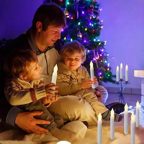 12/48/72 Floating Candle with Magic Wand Flying Candles Burning Candles Led candles Taper Candles for Christmas/Party/Wedding