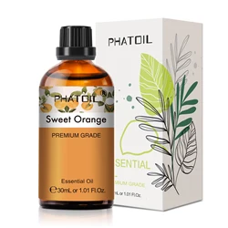 PHATOIL Aromatherapy Essential Oil Blend - 30ml Lemon Eucalyptus, Lavender, Bergamot, Jasmine, Juniper, Rose, Vanilla Scent - 30ml (Sweet Orange)