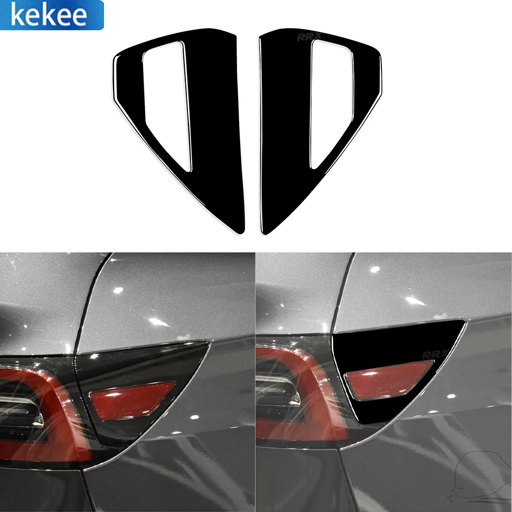 

For Tesla Model Y 2020+ Model 3 2017-2022 Piano Black Universal Charging Port Trim Car Light Lamp Decoration Accessories Sticker
