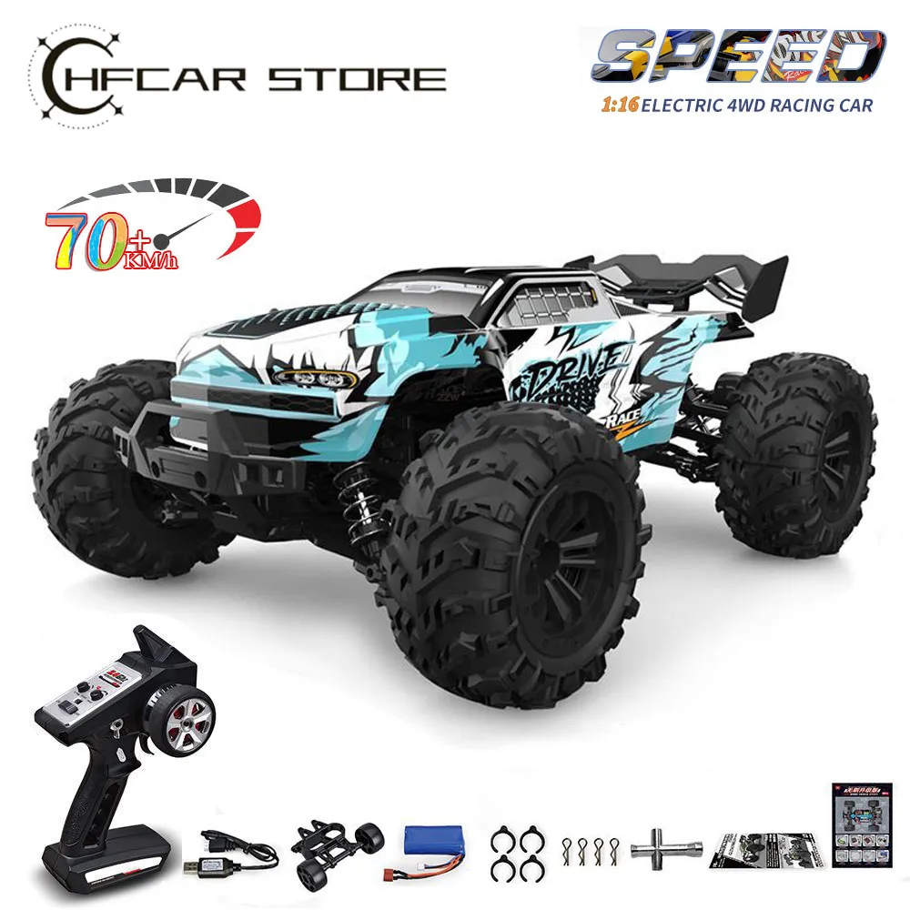 

2.4G 4WD High Speed RC Car 1:16 Brushless Motor RC Racing Car Climbing Car Drift Off Road Vehicle Gift Toy- 70 KM/h