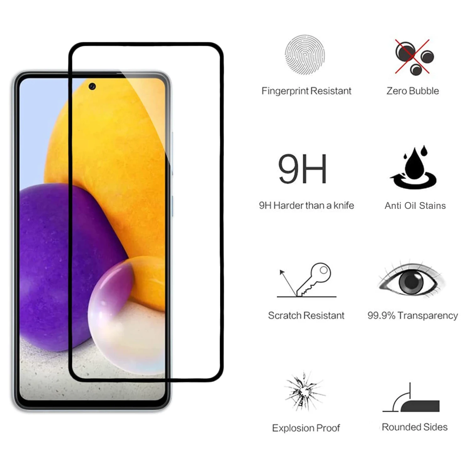 2/4Pcs Ｚ  A73 A72 4G 5G ȭ ȣ  ʸ    ˷̴ ź ȭ 