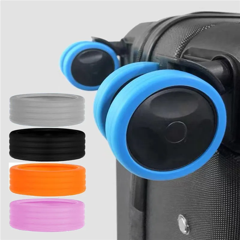 Luggage Wheel Protector 16/4PCS Silicone Wheels Protector For Luggage Reduce Noise Trolley Case Silent Caster Sleeve Travel Luggage Suitcase Accessories