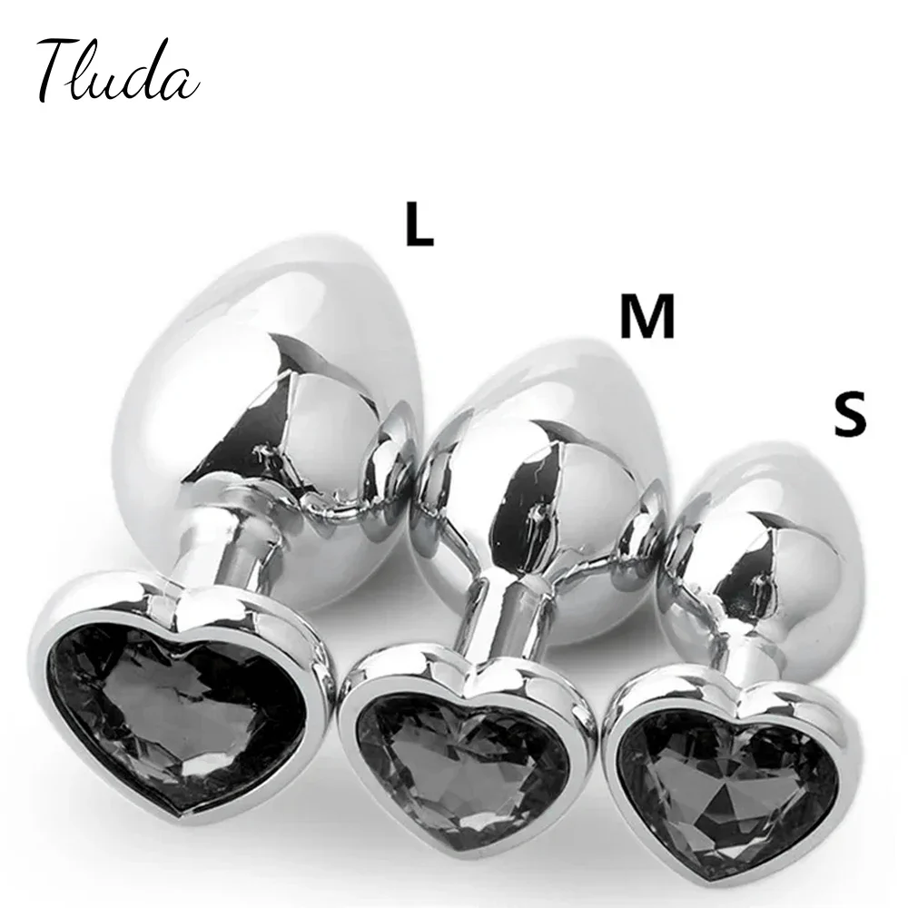3PCS S/M/L Metall Anal Plug Butt Plug Sex Spielzeug Butt Spielzeug für Frauen Männer paare Homosexuell Erwachsene Spiel Masturbator Anal Diamant Sex Shop 1
