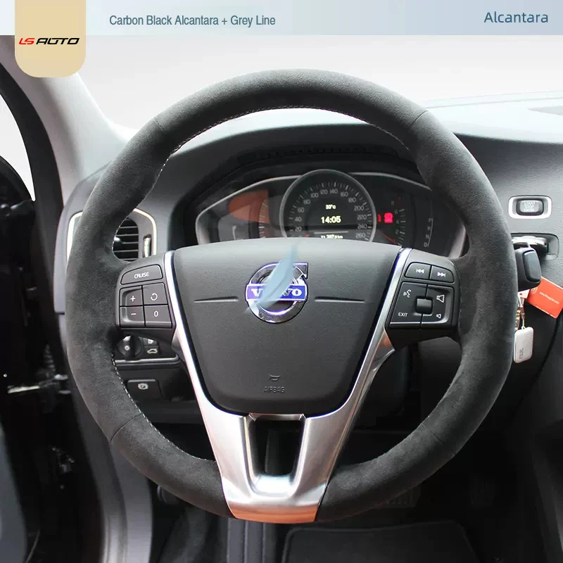 100% Real Alcantara Coprivolante Per Volvo S60 V60 Xc60 Marca Sul Volante Funda Volante Volvo Interior Design