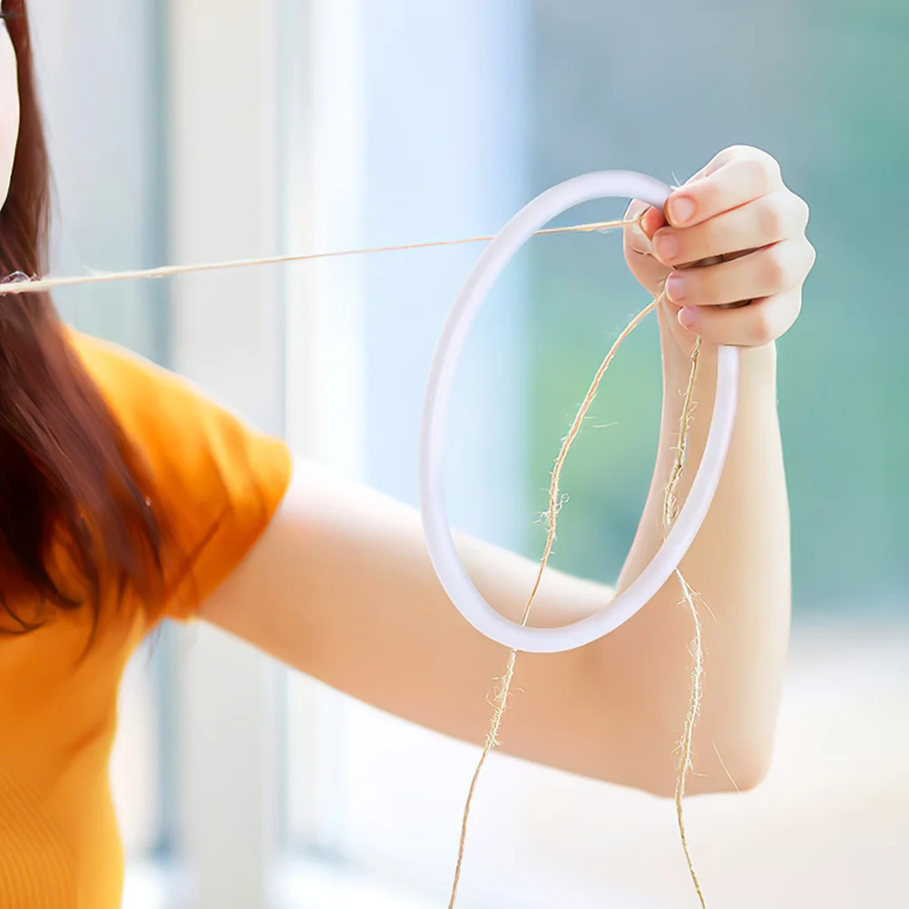 30 Pcs Plastic Hoops White Rings For Dream Catcher Accessories Macrame Supplies Floral Wreath Decor Home Decor Wind Chimes 6