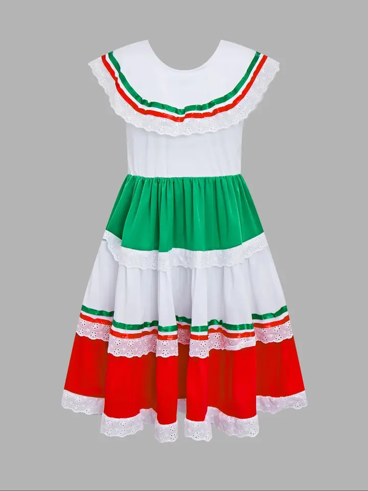 green emerald velvet dress Womens One Size Fits Most Top & Skirt Dress Mexican Folkloric Fiesta D –  Border Merchant