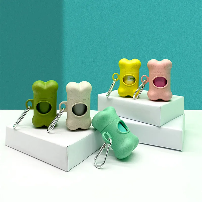 Eco Pet Dog Poop Bag Dispensers Bone Shape Dispenser Waste Garbage