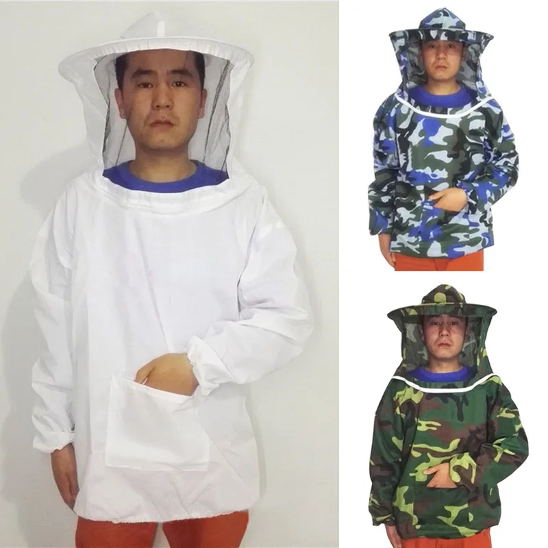 Beekeeping Jacket Veil Smock Protective Equipment Bee Keeping Hat Coat Suits Hot
