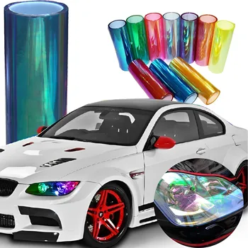 30X60 CM Faro Dell'automobile Fanale Posteriore Pellicola Car Styling Protettiva Dell'involucro Del Vinile Pellicola Impermeabile Autoadesiva Adesivi Pellicola Della Luce di Nebbia