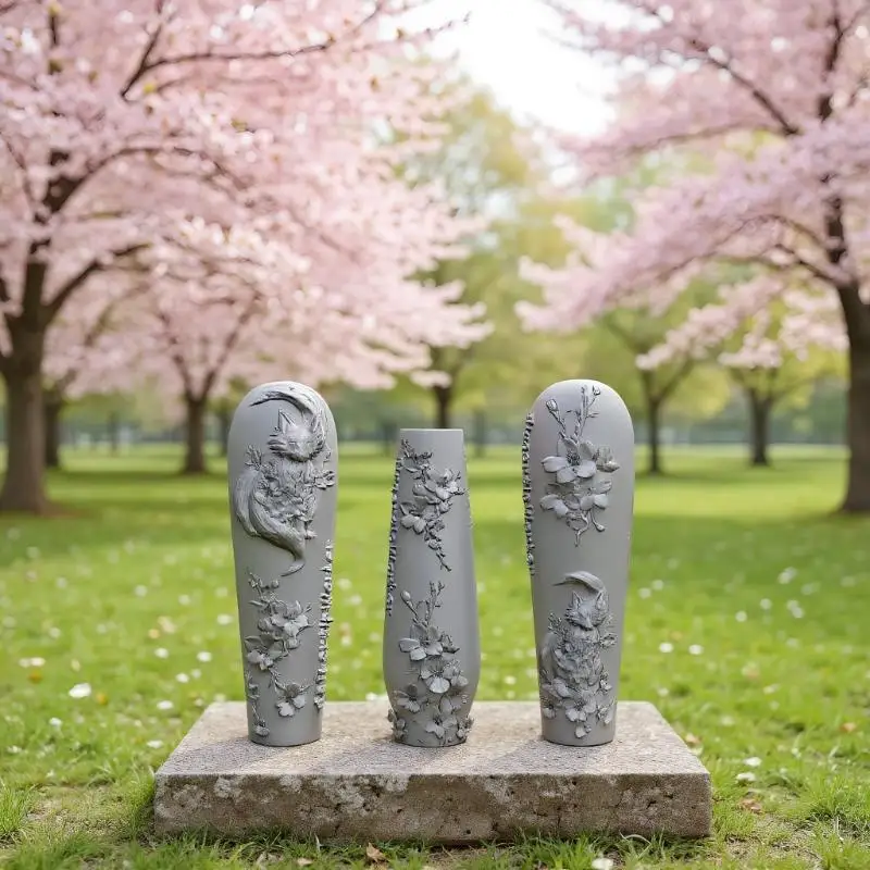 Flower Fox Transparent Silicone Nail Molds DIY Nail Art Decoration Manicure Design Tools 3D Acrylic Nail Art Carving Mold Charms