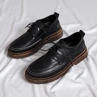 Men's Leather Shoes Non Slip and Waterproof Male Casual Shoe Flat High Quality Fashion 2024 Trend Elegant Footwear Offer