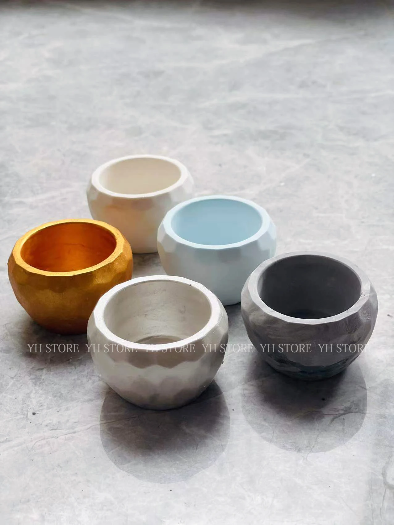 Mini Silicone Vase Molds Concrete Molds for Plants Pot Fingertip Flowerpot Plaster Bowl Candle Holder Resin silicone mold