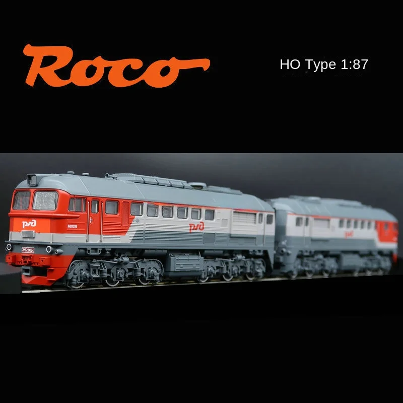 ROCO Train Model HO 1/87 2M62 Diesel Locomotive Digital Sound Effect DC Selection Two RZD Electric Train Toys