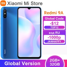 New Global Version Xiaomi Redmi 9A Mobile Phone 2GB RAM 32GB ROM MTK Helio G25 Octa Core 6.53" 5000mAh 13MP Camera Smartphone