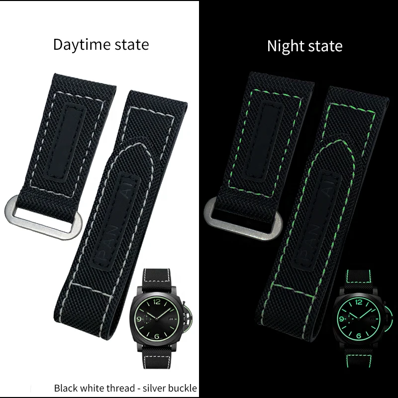 Nylon Fabric Watch Band 24mm Fit for Panerai Luminor