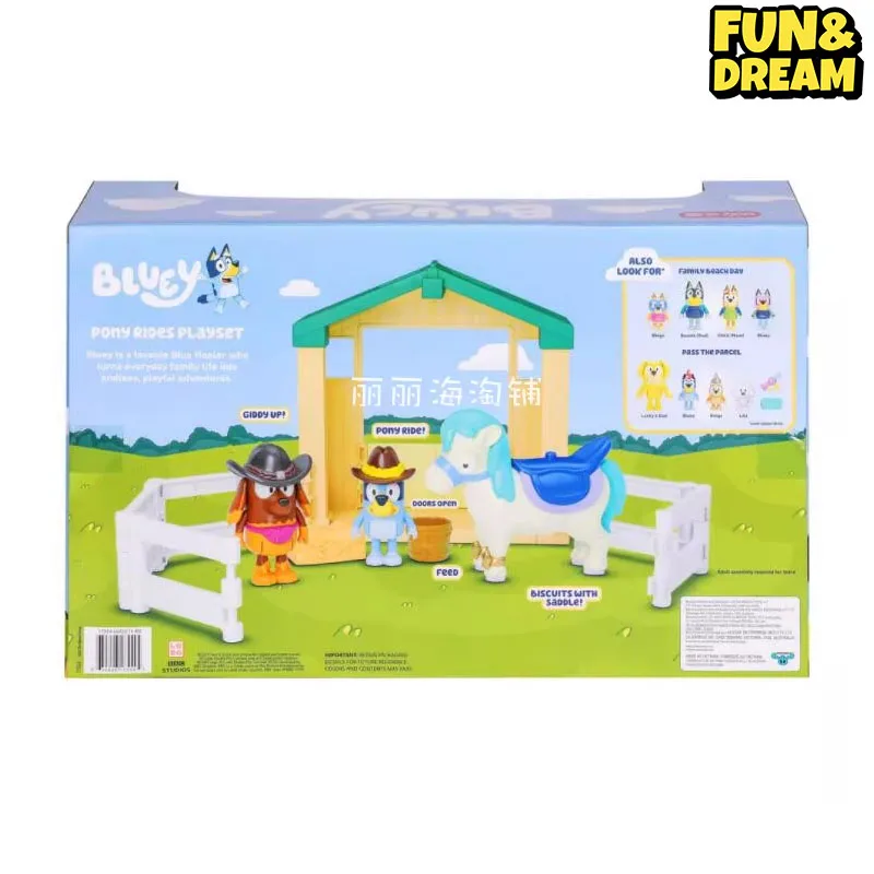 Bluey Play House Toy Pony Equestrian Set Includes Two Dolls Birthday Gifts Kids Play Home Toys For Playing With Stables 5
