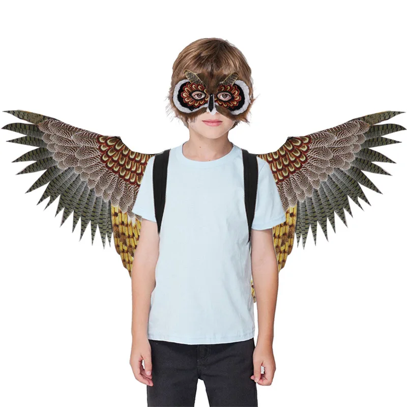 

Halloween Party Carnival Children's Owl Mask Wings Set COSPLY Dance