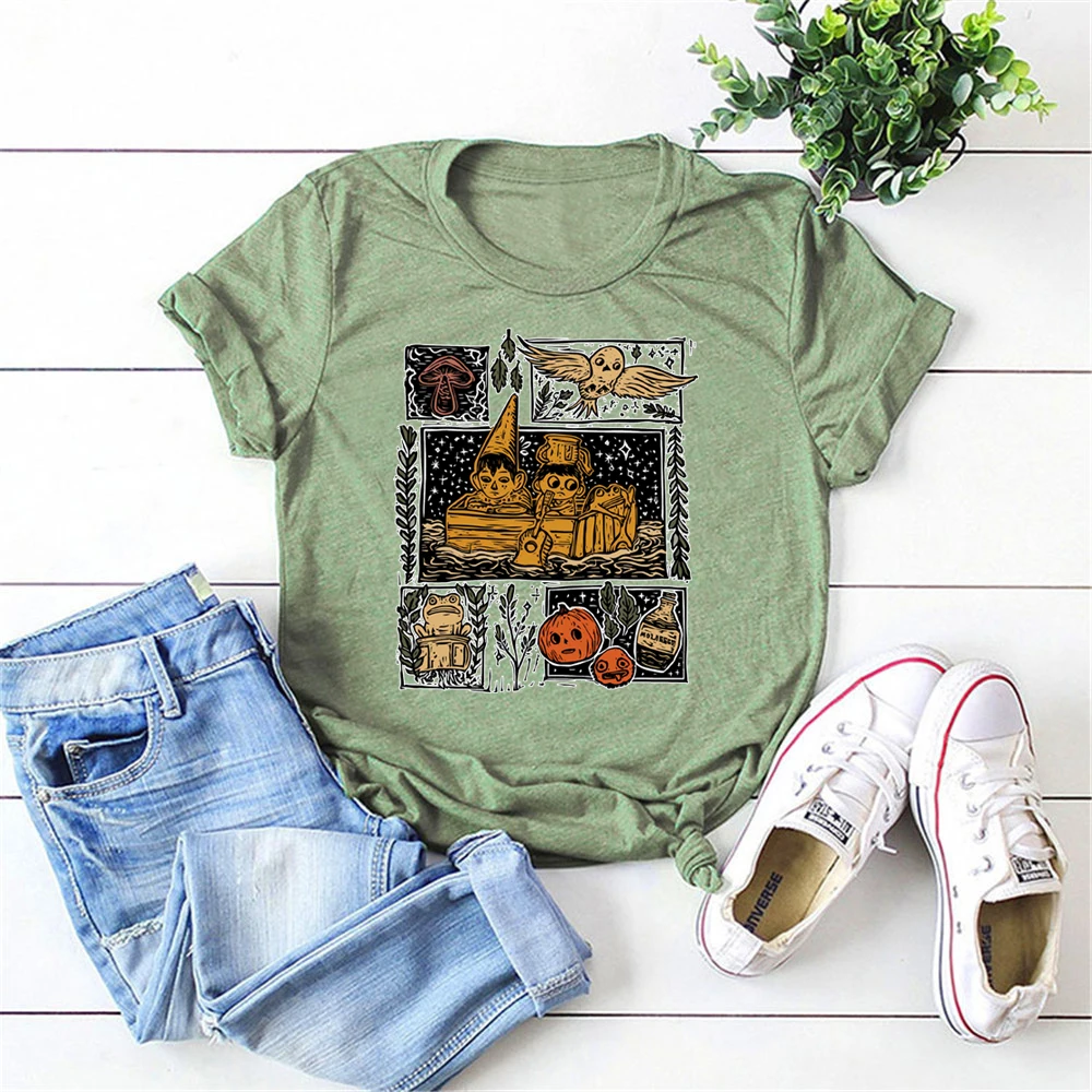 a parede do jardim camiseta, Halloween abóbora Tee, OTGW, top outono