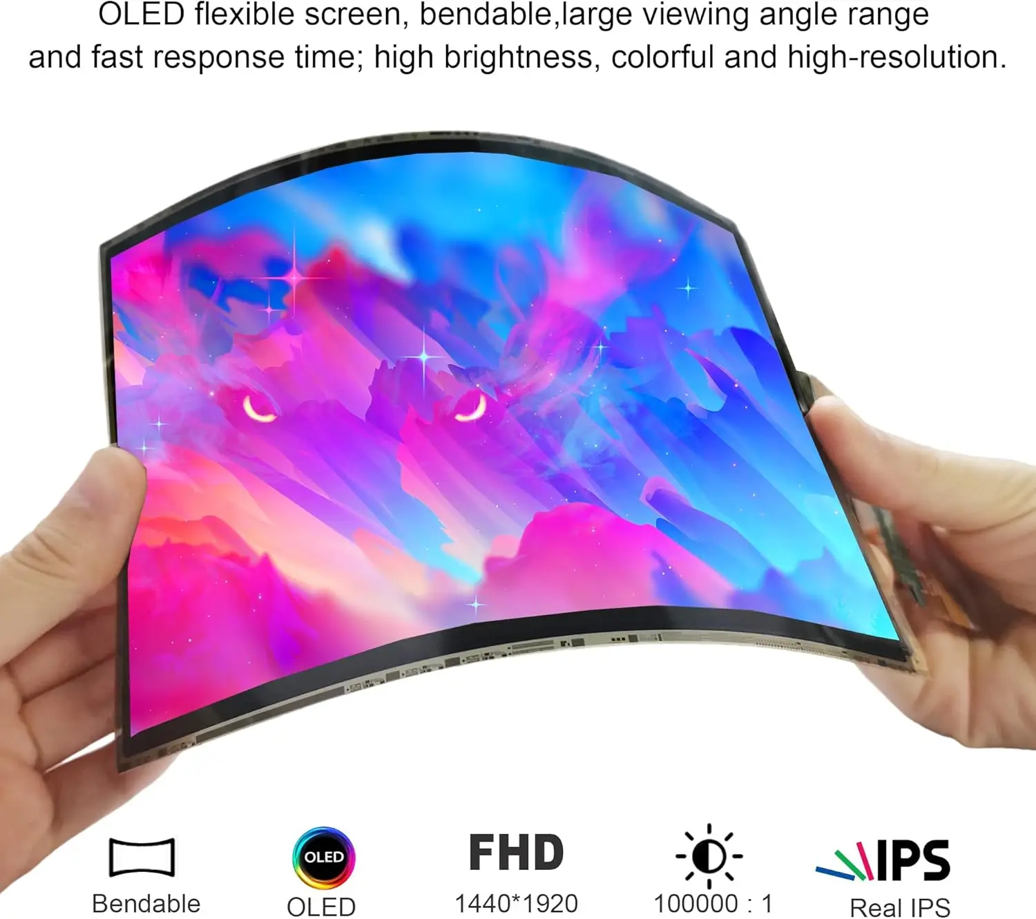 Wisecoco 7.8インチ フレキシブルディスプレイ OLED曲面フレキシブル