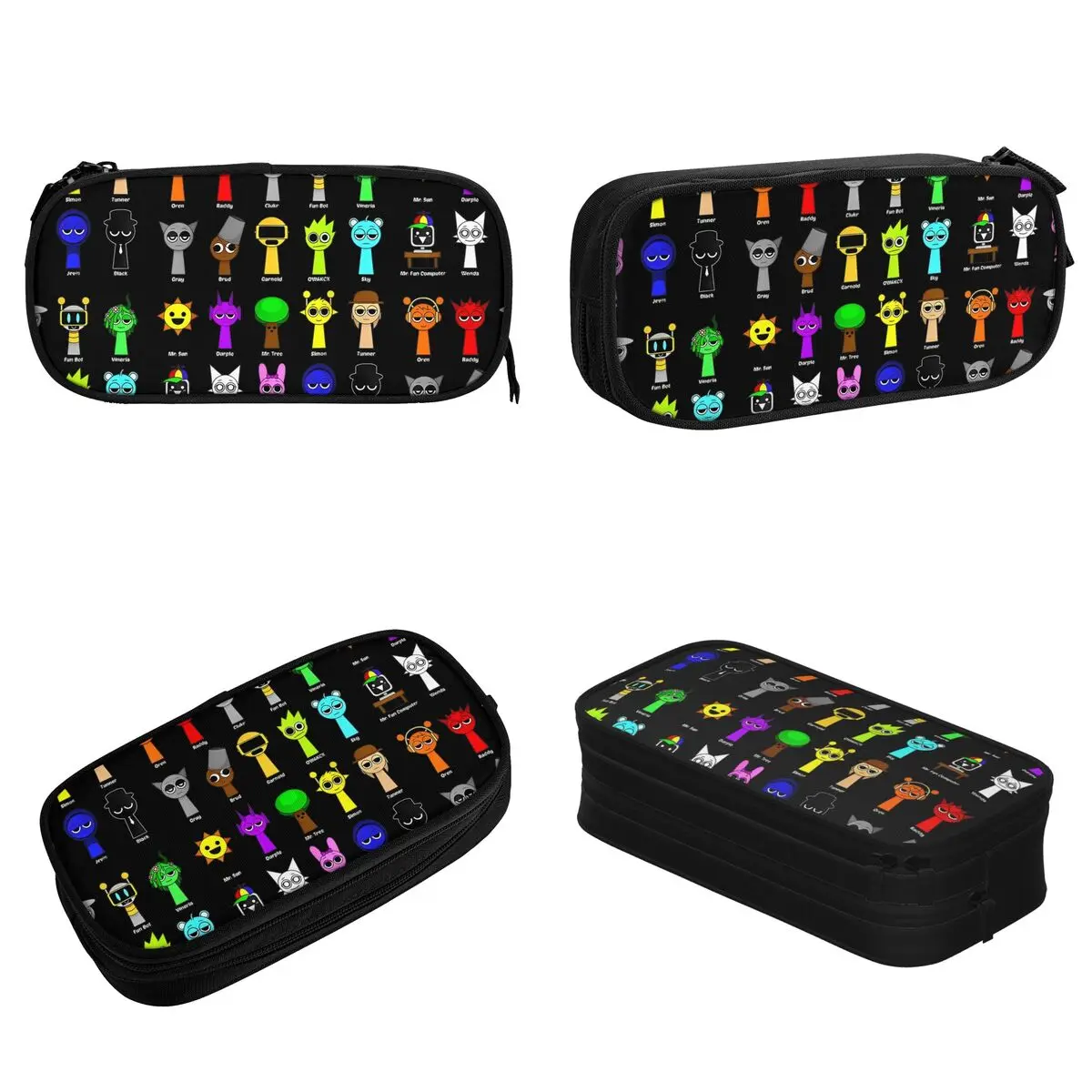 All My Sprunki Toys Game Pencil Case New Pen Box Bags Kids Large Storage School Supplies Cosmetic Pencil Box