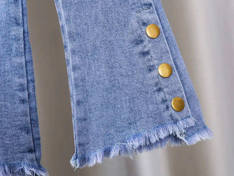 سراويل للأطفال بطباعة كرتونية ، جينز فضفاض غير رسمي يناسب جميع الملابس ، أولاد وبنات ، ربيع ، خريف ، جديد ،