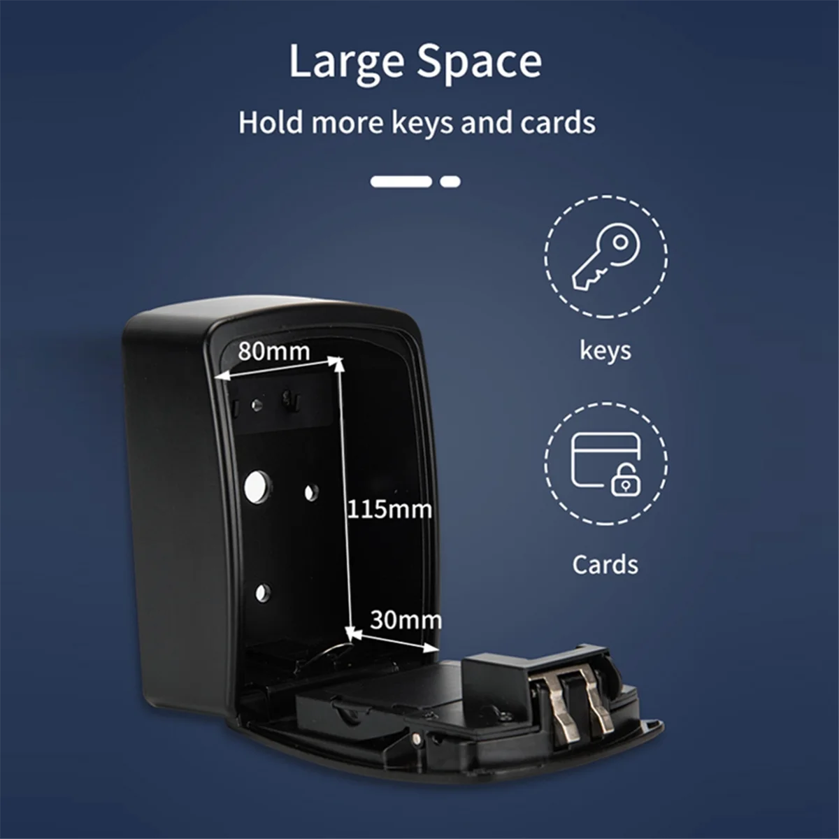 TUYA Smart Key Box Bluetooth Storage Lock Box Smart Life App Wall Mount Security Anti-Theft Lockbox-Password