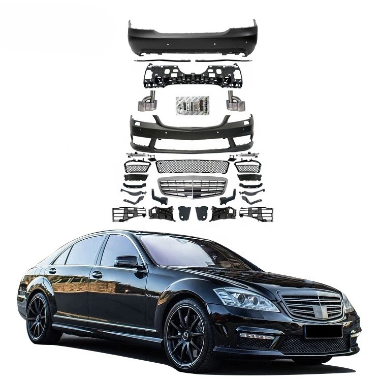 

W221 PP car bumpers for s class 2009-2013y s550 s500 s350 convert to s63 AMG design body kits conversion w221 facelift