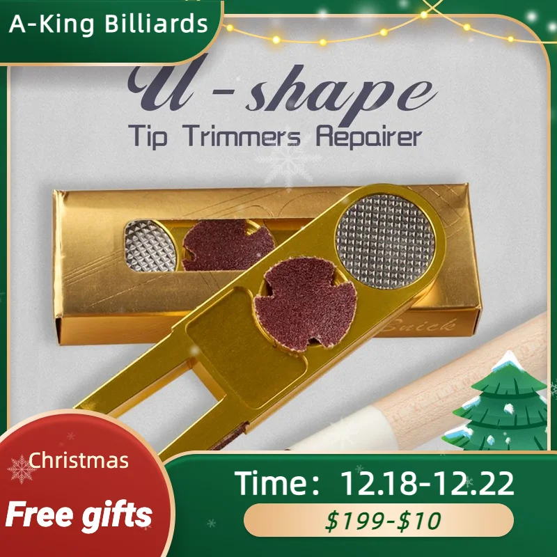 

Muti-function U-shape Solid Alloy Billiards Pool Cue Tip Trimmers Repairer Billiard Burnisher Nickel Shaper Billiard Accessories