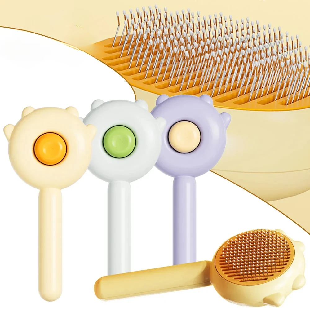 

1/2Pcs Pet Hair Removal Brush Grooming Comb Self Cleaning Dog Slicker Brush with Massage Teeth Dogs Cats Pet Grooming Supplies