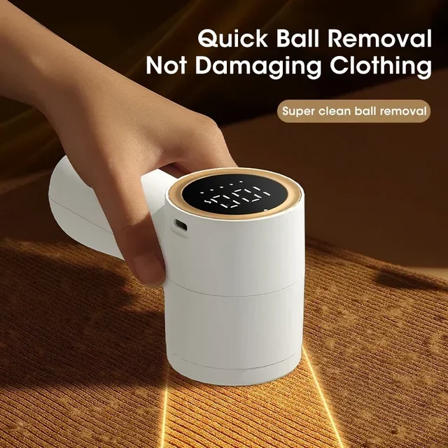 Electric Lint Remover Rechargeable Lint Remover Sweater Defuzzer Intelligent Digital Display Lints Shaver Fluff Trimmer 3