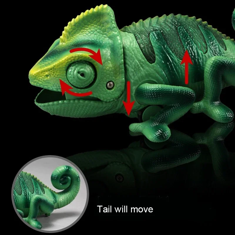 Child RC Animals Toys Chameleon Intelligent Lizard Remote Control Toy Electronic Model Reptile Toys Gift for Kids