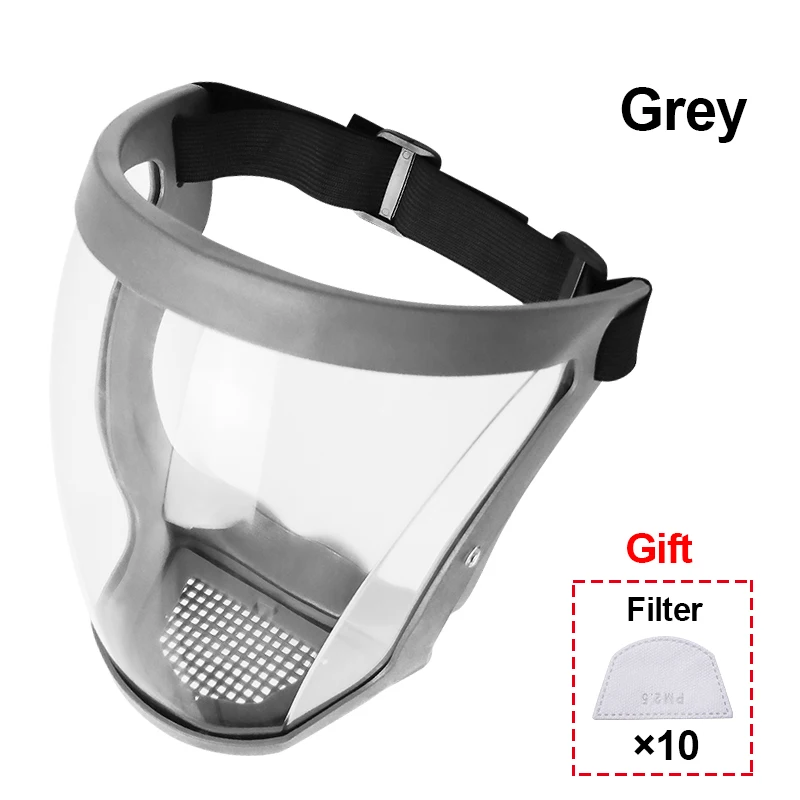 Clear Protective Face Shield – Full Coverage Safety Mask for Workplace and Kitchen Use