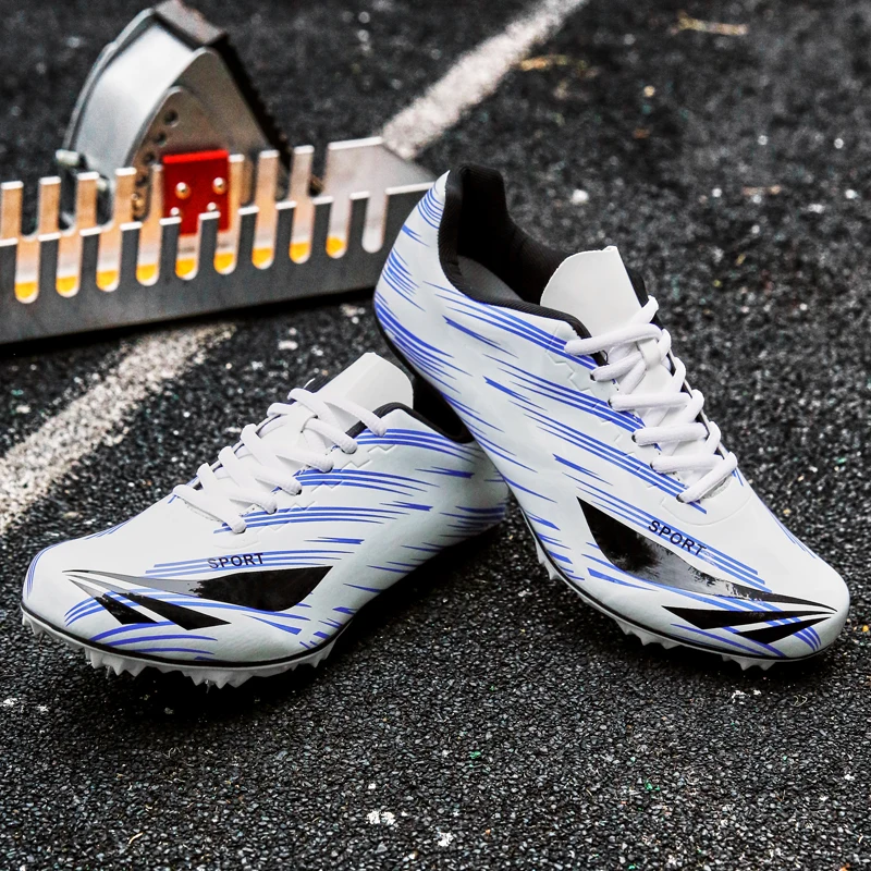 Stylish Brand Track & Field Sport Shoes Light Weight Youth Studs Triple Jump Training Sneakers Men Women Race Running Shoes