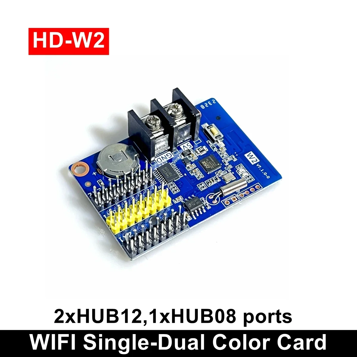 Huidu HD-W2 Single-Dual Color WIFI LED Control Card For P4.75 P10 Scrolling Message Sign wifi control card