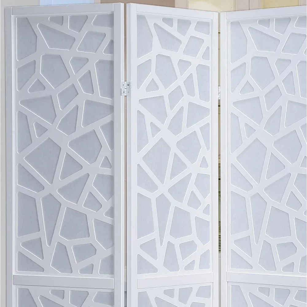4 Panel Screen Room Divider with Gold Curtain, Perfect for Separating Spaces and Adding Style High Quality