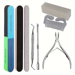Professional 8 - Piece Nail Care Kit - Deluxe Manicure Set with Cuticle Tools and Tweezers - Unscented (04)