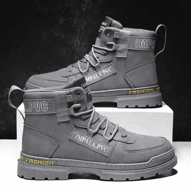 Deportivos zapatos de invierno para hombre grises