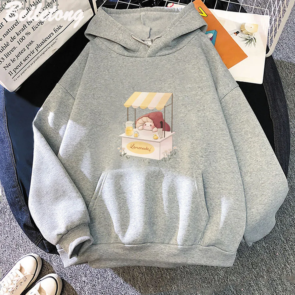 

Cute Mushrooms New Cute Cartoon Hoody Women Japanese Anime Graphic Sweatshirt Casual Female Streetwear Pullover Oversized Winter