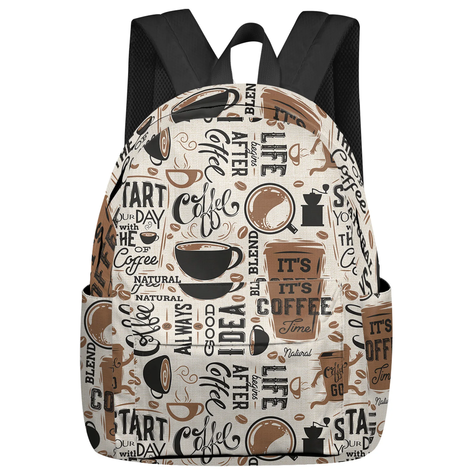 Coffee-Coffee-Beans-Coffee-Cup-Women-Man-Backpacks-Waterproof-Travel ...