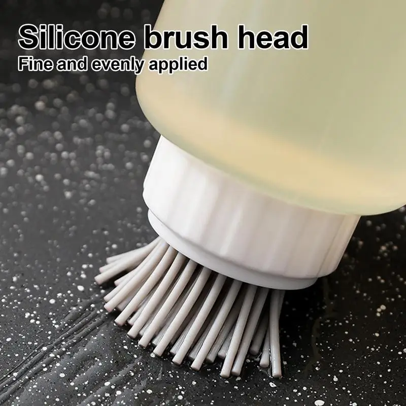 Sauce Squeeze Bottles Silicone BBQ Oil Brush Bottle Bread Pastry Brush Baking Utensil Seasoning Sauce Kitchen Cooking Gadgets 175ml 350ml