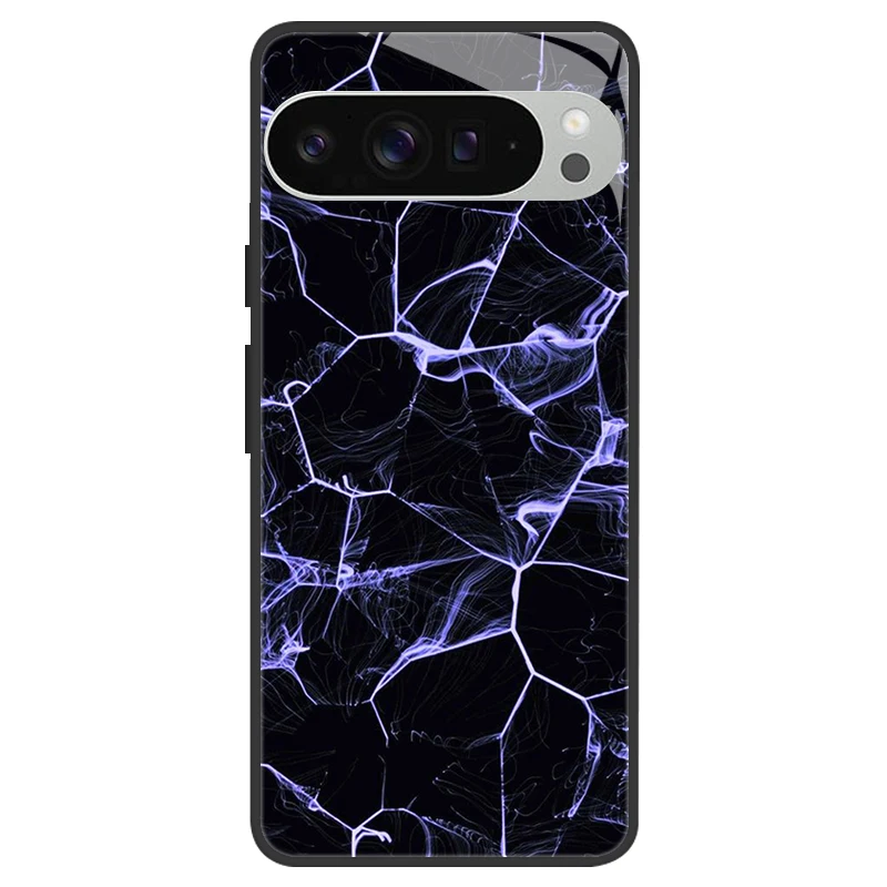 Silicone Bumper Hard Shell Phone Case with Tempered Glass Back Cover