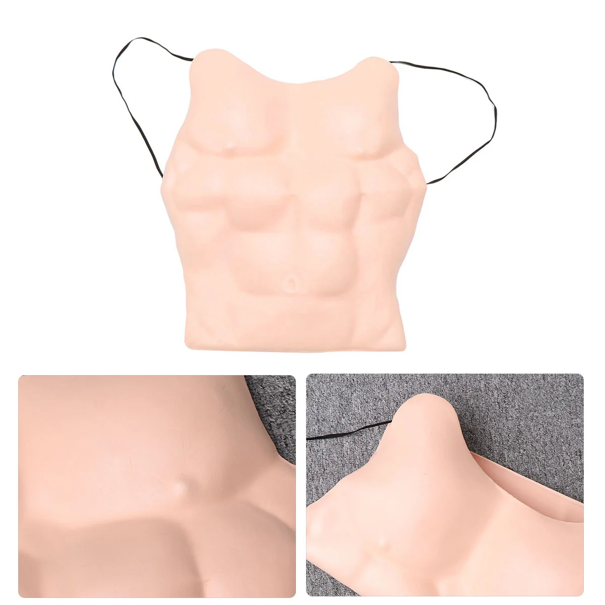 Fancy Halloween Costumes Pectoral Muscle Fake Chest Funny Costume Cosplay Clothing Decorative Props Masquerade Party