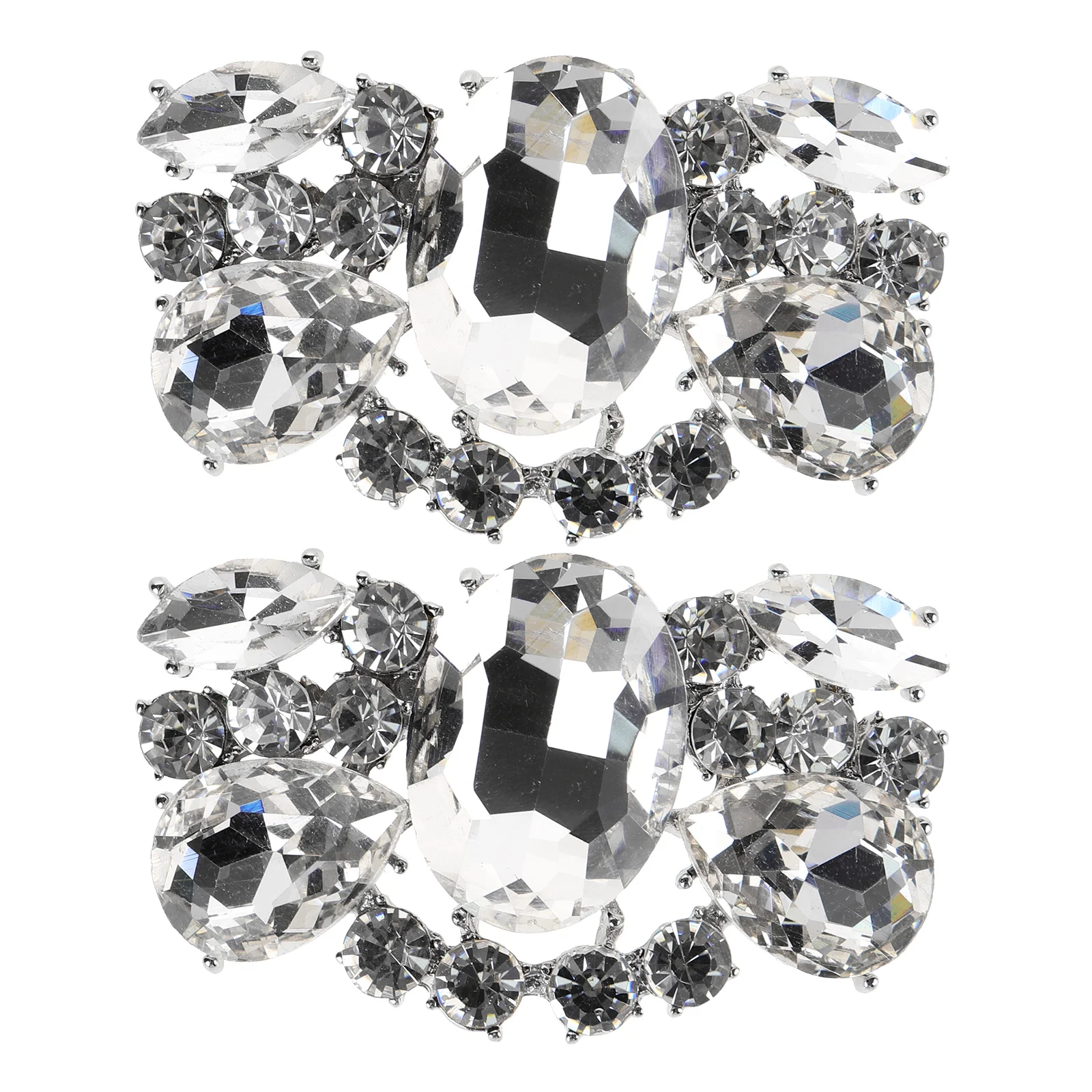 

2 Pcs High Heels Shoe Clip Buckle Decor Clips Rhinestone Rhinestones Buckles Wedding Women's