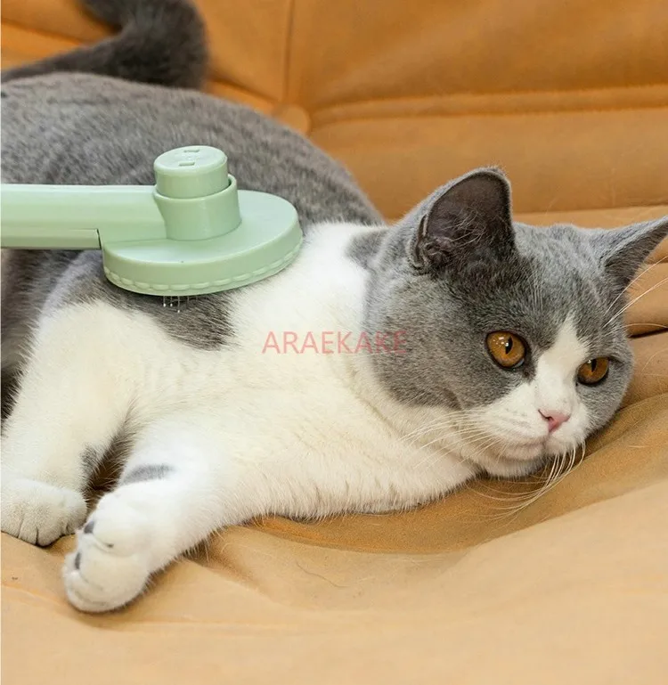 Cat comb for removing floating fur, cat cleaning with dog hair, pet flea removal, cat supplies, long hair comb brush